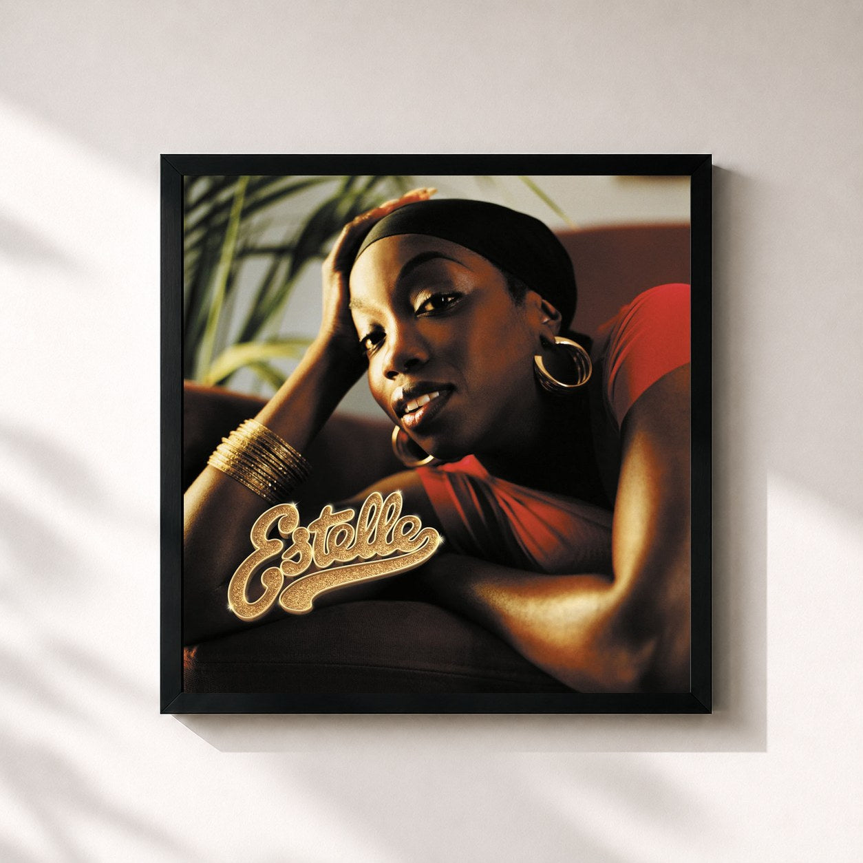 #noir Tableau carré de l'album The 18th Day... de Estelle, cadre noir 32x32 cm
