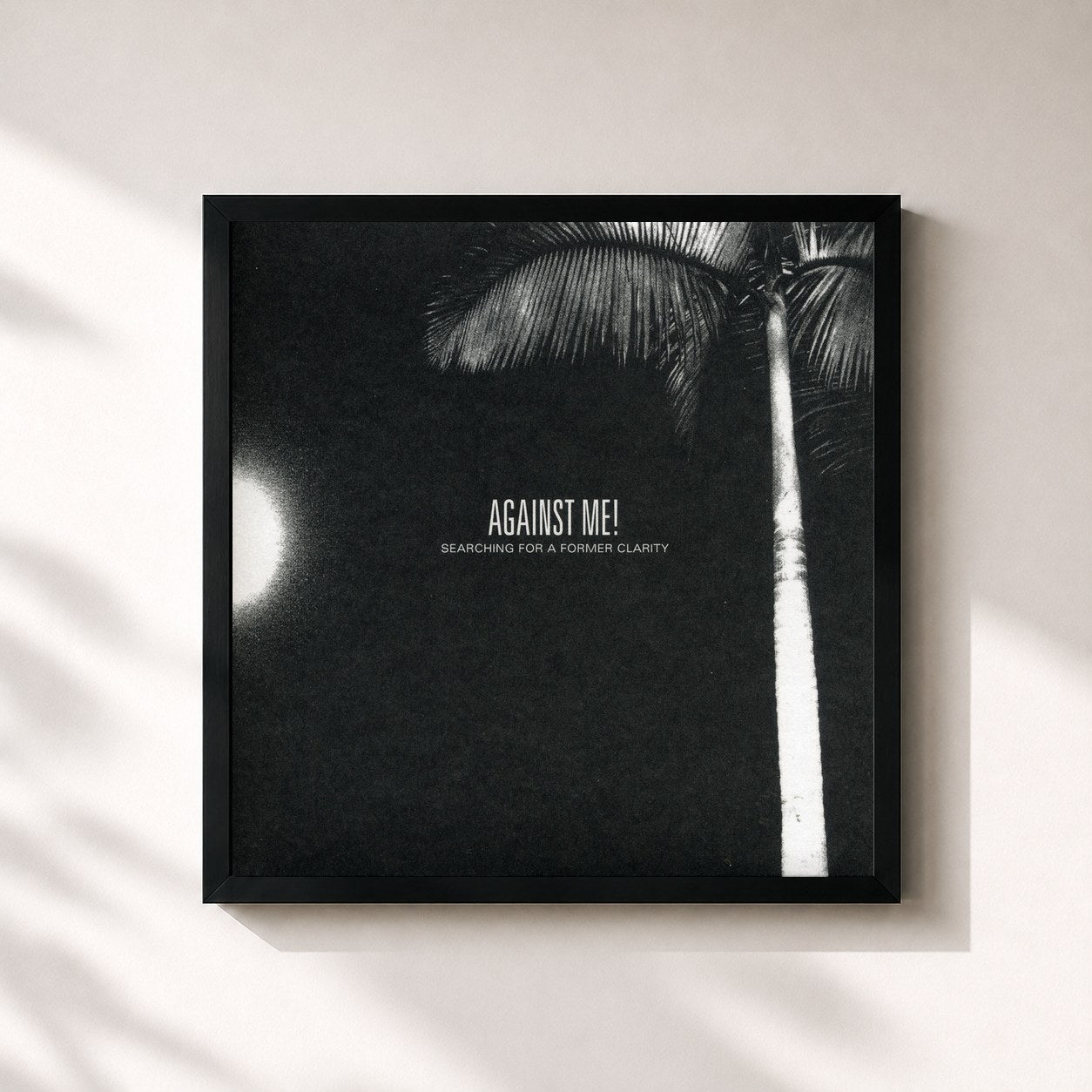 #noir Tableau carré de l'album Searching for a Former Clarity de Against Me!, cadre noir 32x32 cm