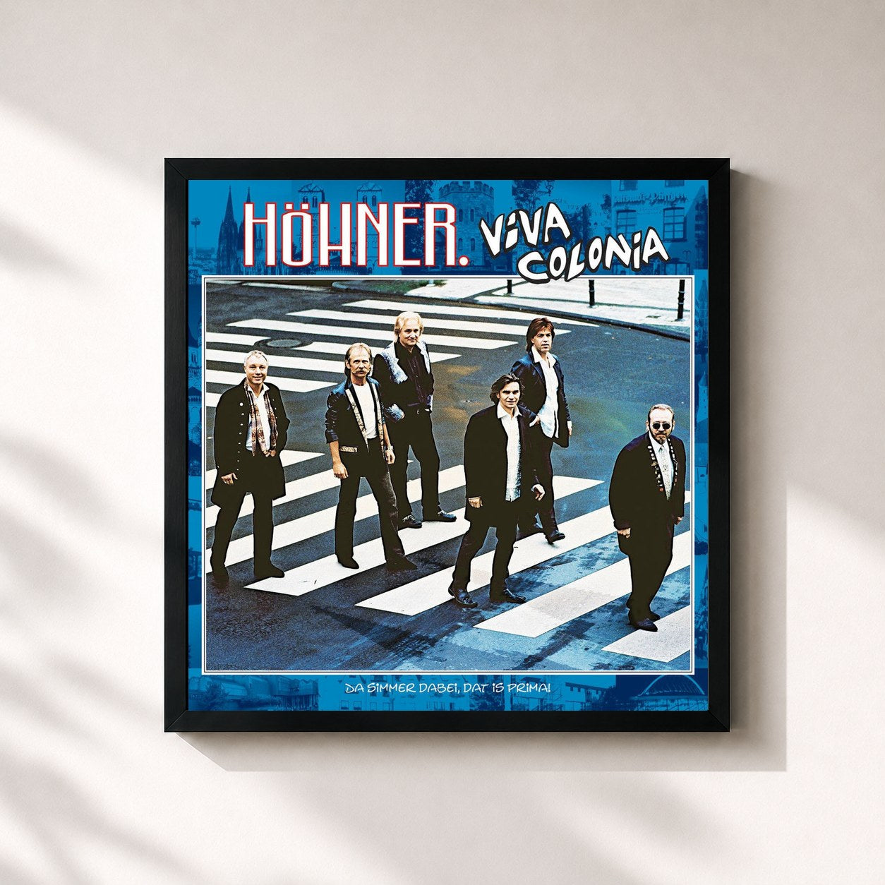 #noir Tableau carré de l'album Viva Colonia (Da Simmer Dabei, Dat Is Prima) de Höhner, cadre noir 32x32 cm