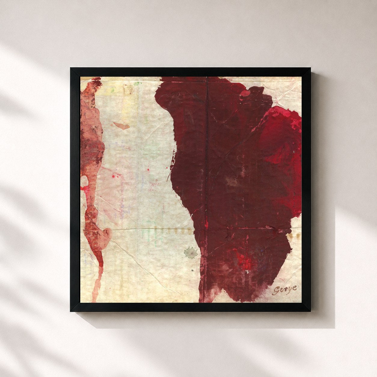 #noir Tableau carré de l'album Like Drawing Blood de Gotye, cadre noir 32x32 cm