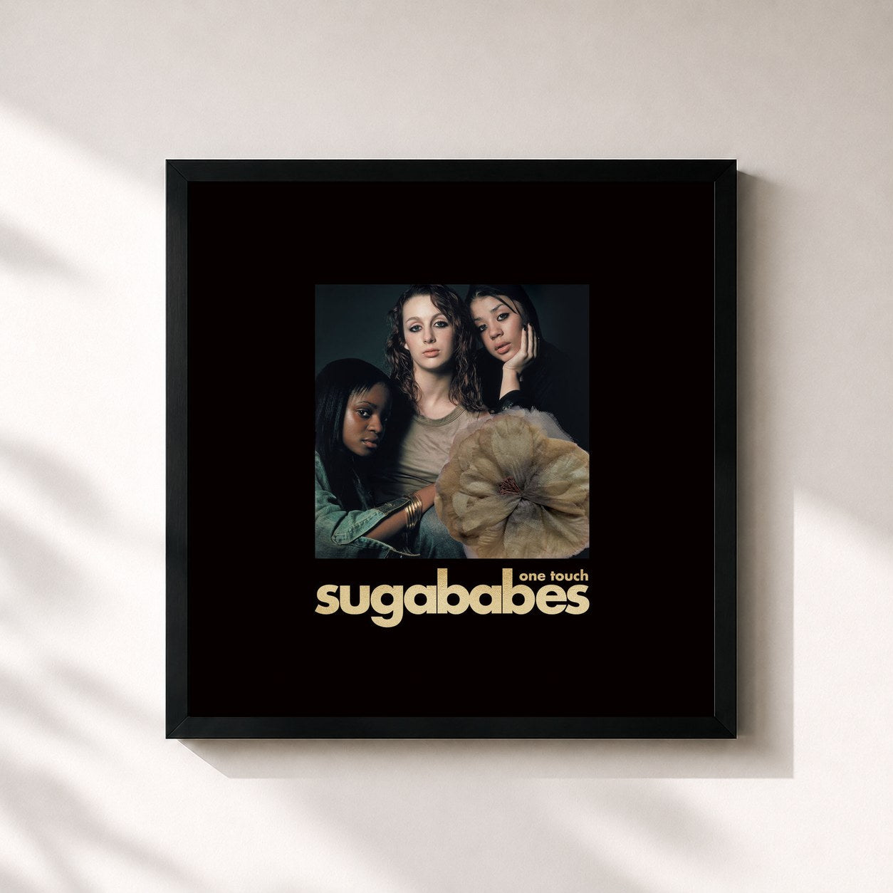 #noir Tableau carré de l'album One Touch (20 Year Anniversary Edition) de Sugababes, cadre noir 32x32 cm