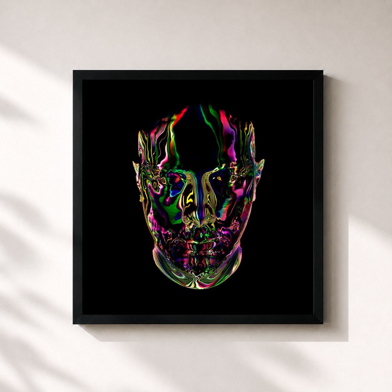 #noir Tableau carré de l'album Opus de Eric Prydz, cadre noir 32x32 cm