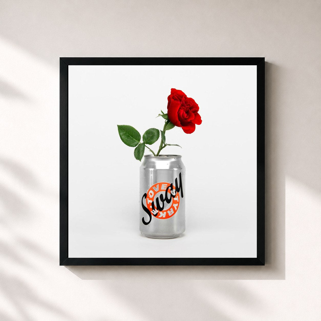 #noir Tableau carré de l'album Sway de Tove Styrke, cadre noir 32x32 cm
