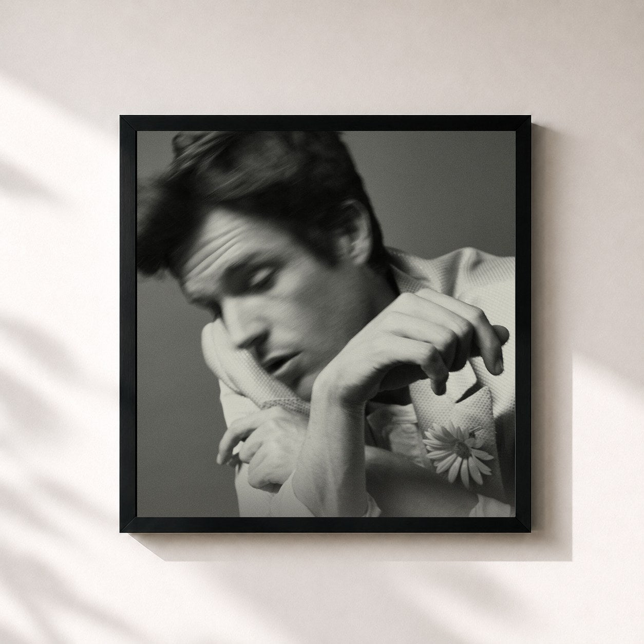 #noir Tableau carré de l'album The Desired Effect de Brandon Flowers, cadre noir 32x32 cm