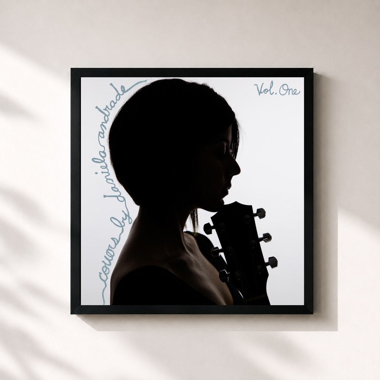 #noir Tableau carré de l'album Covers, Vol. 1 de Daniela Andrade, cadre noir 32x32 cm