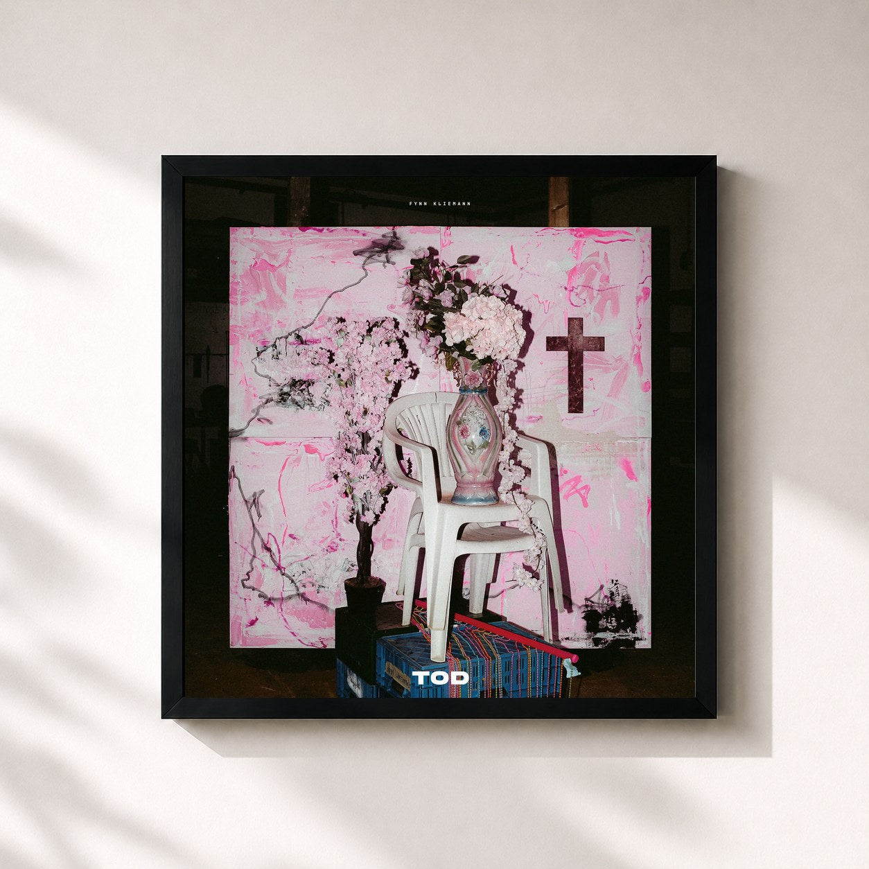 #noir Tableau carré de l'album TOD de Fynn Kliemann, cadre noir 32x32 cm