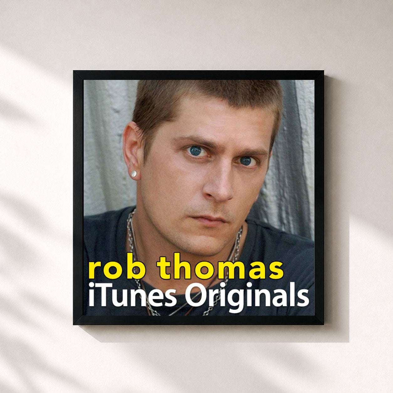 #noir Tableau carré de l'album iTunes Originals de Rob Thomas, cadre noir 32x32 cm