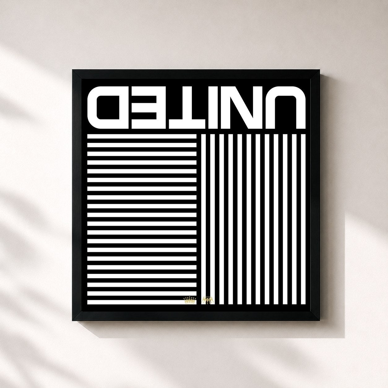 #noir Tableau carré de l'album Empires de Hillsong UNITED, cadre noir 32x32 cm