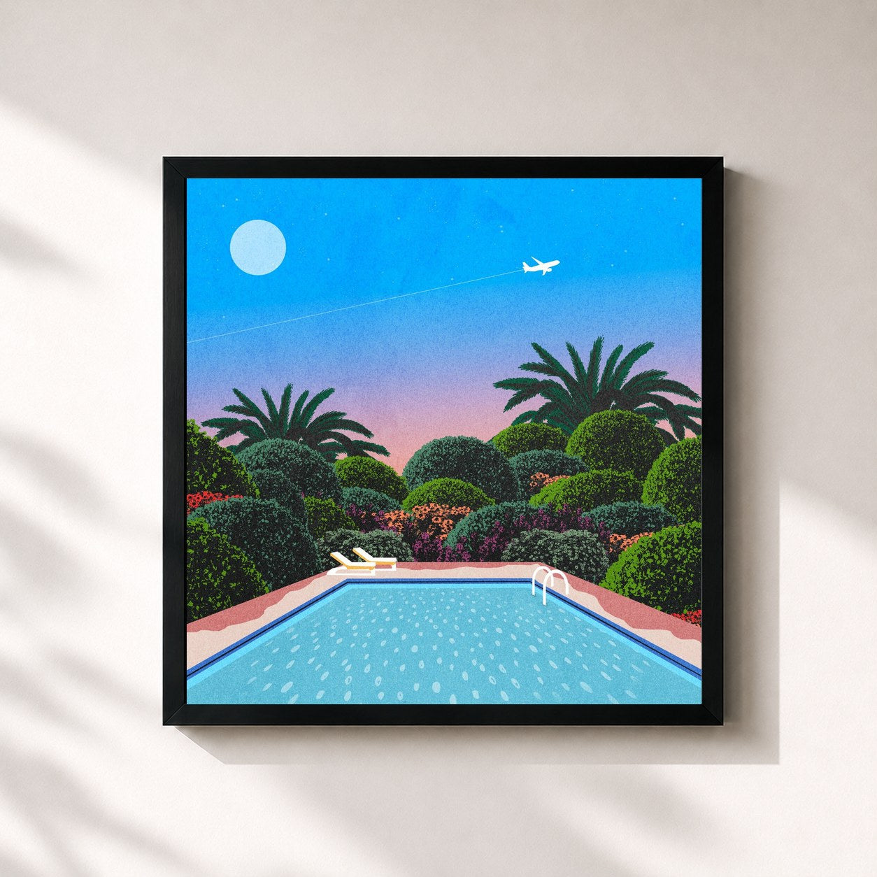 #noir Tableau carré de l'album Keep me close. de Bolden., cadre noir 32x32 cm