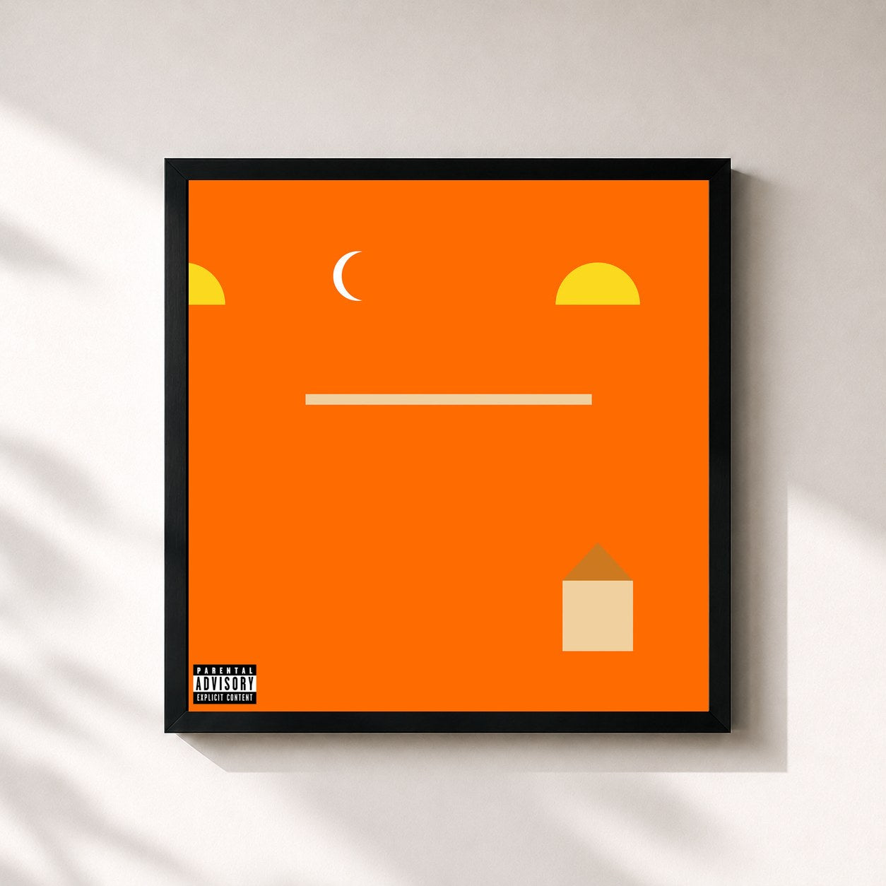 #noir Tableau carré de l'album A Real Good Kid de Mike Posner, cadre noir 32x32 cm