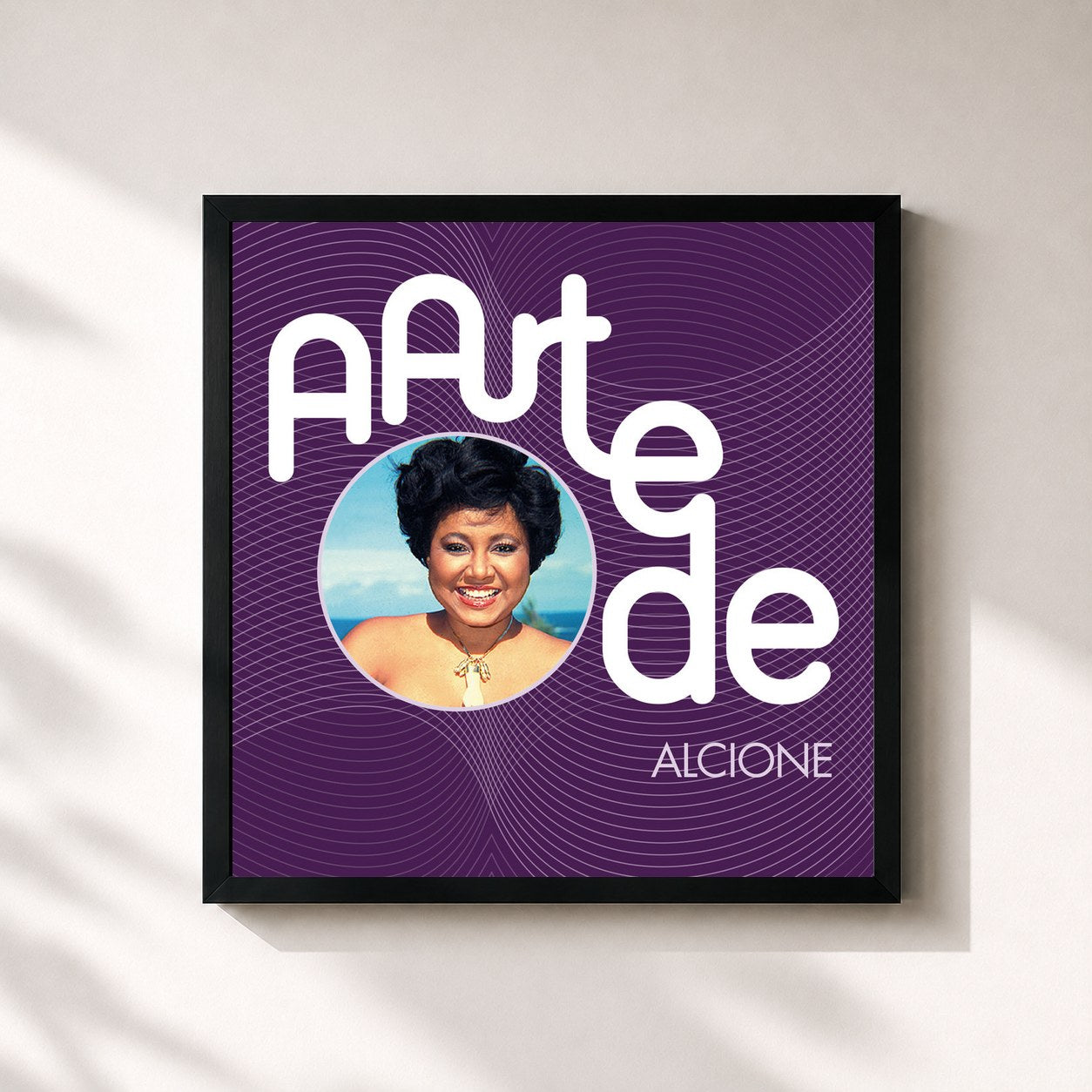 #noir Tableau carré de l'album A Arte De Alcione de Alcione, cadre noir 32x32 cm