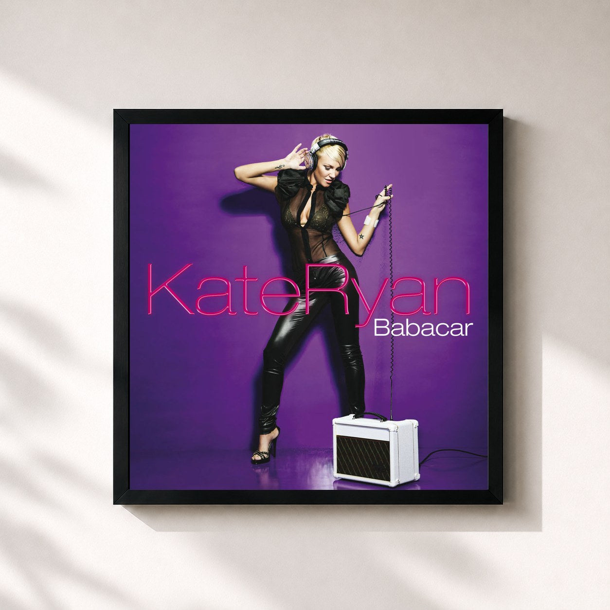#noir Tableau carré de l'album Kate Ryan - Babacar de Kate Ryan, cadre noir 32x32 cm