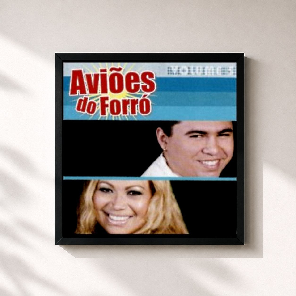 #noir Tableau carré de l'album Aviões Do Forró Vol. 5 de Aviões do Forró, cadre noir 32x32 cm