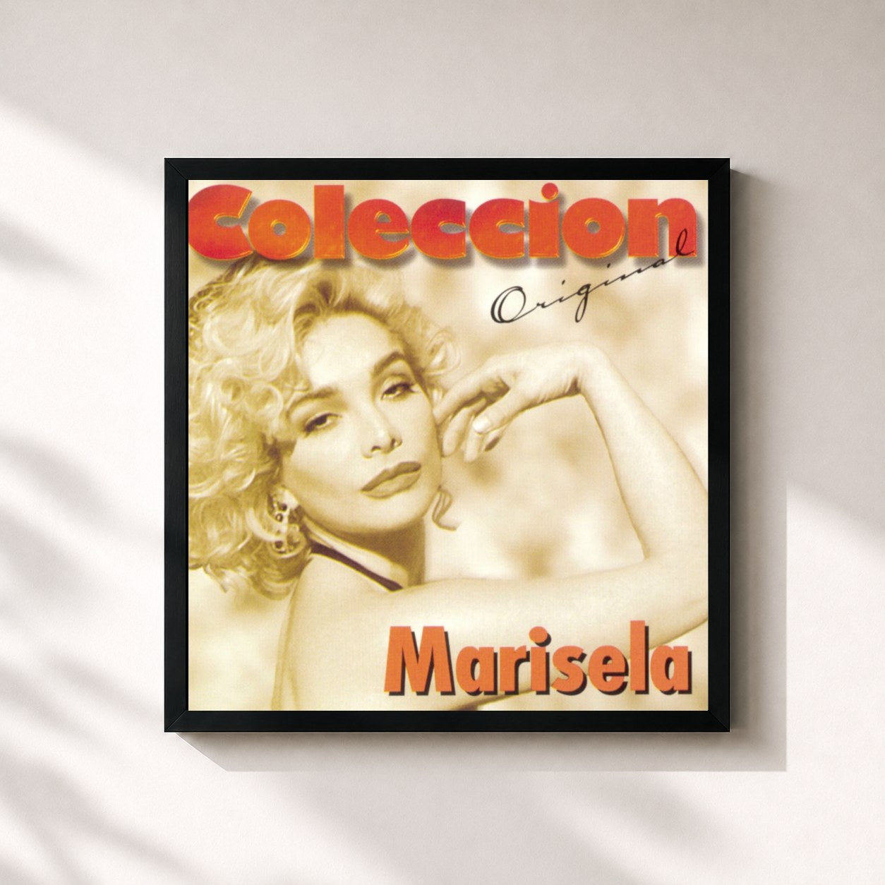 #noir Tableau carré de l'album Coleccion Original de Marisela, cadre noir 32x32 cm