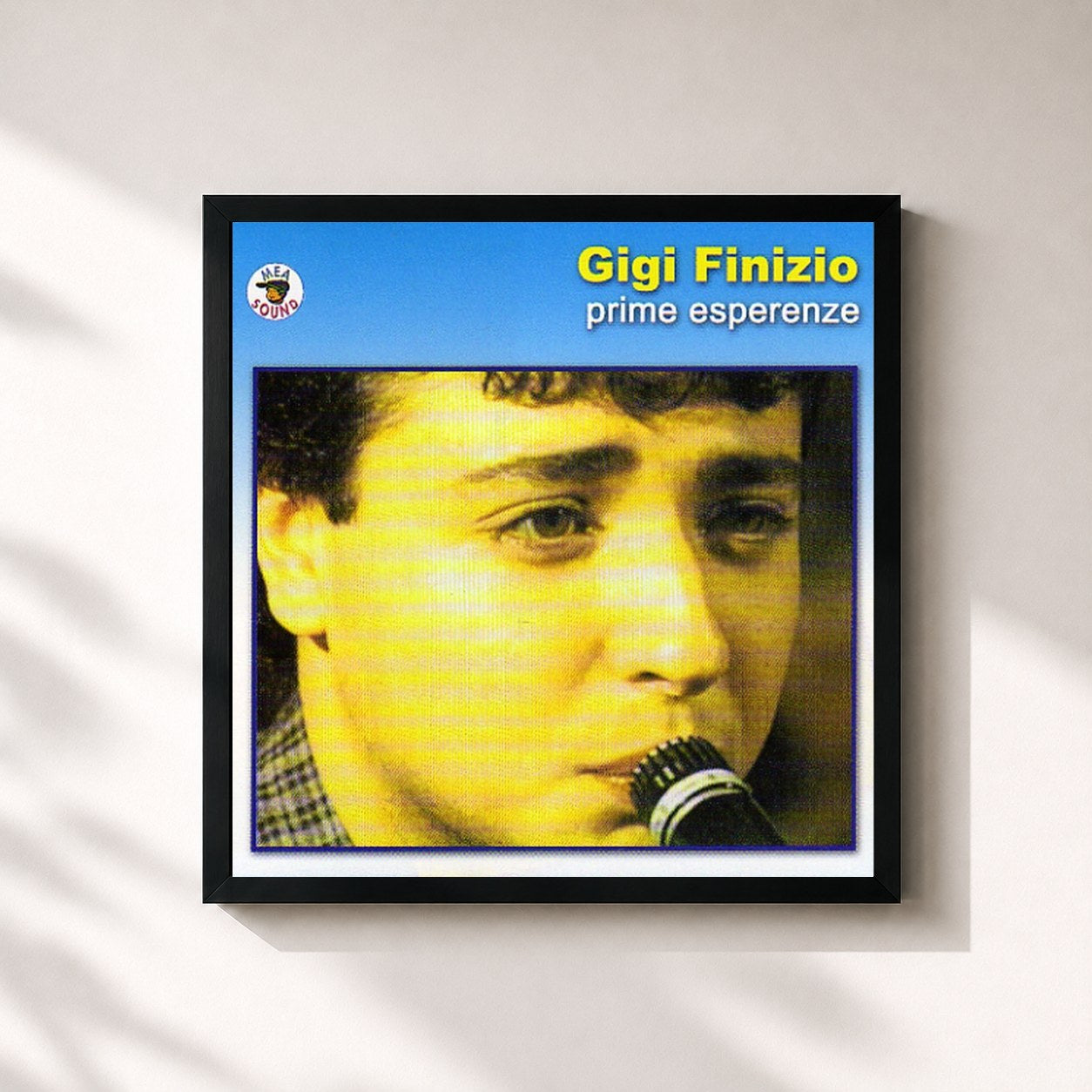 #noir Tableau carré de l'album Prime esperienze de Gigi Finizio, cadre noir 32x32 cm