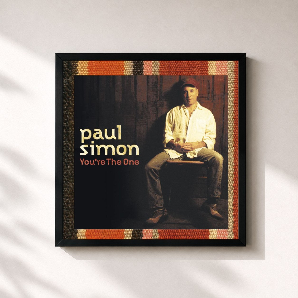 #noir Tableau carré de l'album You're The One (Expanded & Remastered) (US Release) de Paul Simon, cadre noir 32x32 cm