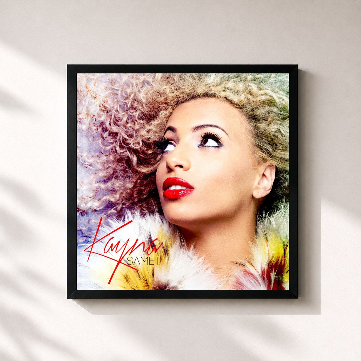 #noir Tableau carré de l'album Thug Wife de Kayna Samet, cadre noir 32x32 cm