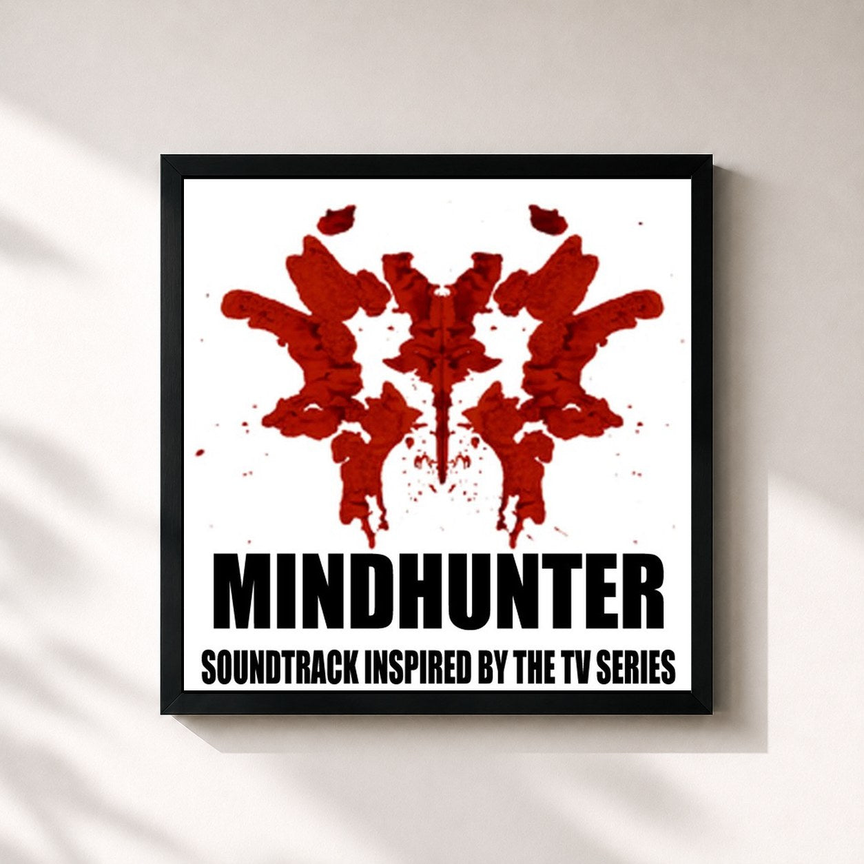 #noir Tableau carré de l'album Mindhunter (Soundtrack Inspired by the TV Show) de Fandom, cadre noir 32x32 cm