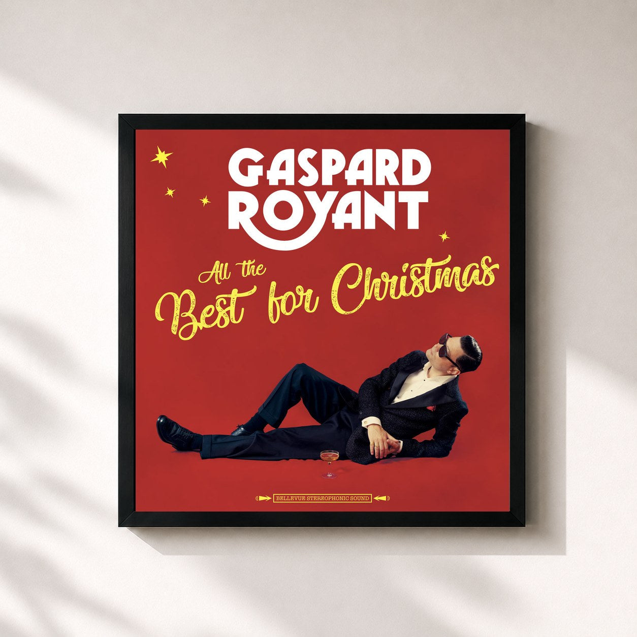 #noir Tableau carré de l'album All The Best For Christmas de Gaspard Royant, cadre noir 32x32 cm