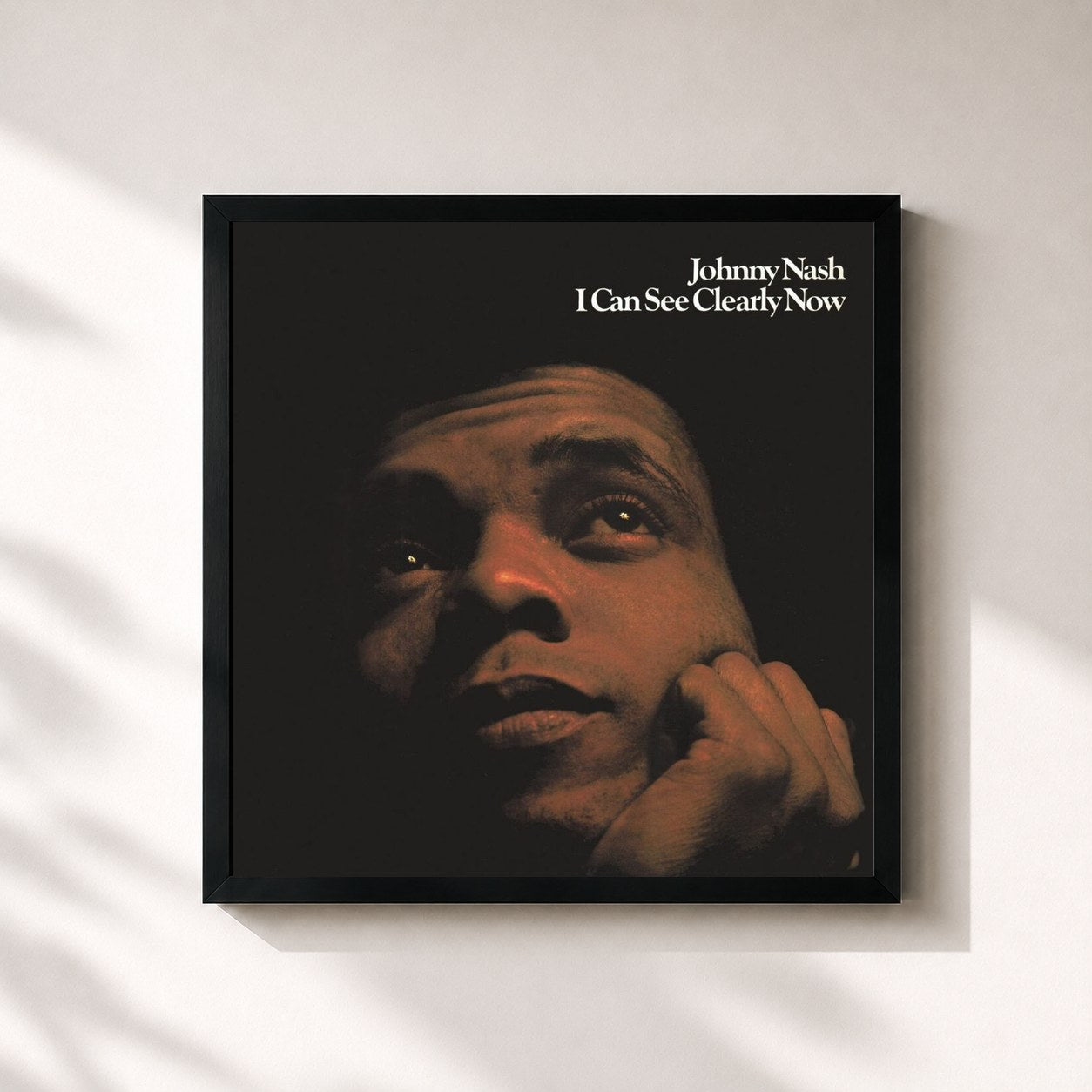 #noir Tableau carré de l'album I Can See Clearly Now (Expanded Edition) de Johnny Nash, cadre noir 32x32 cm