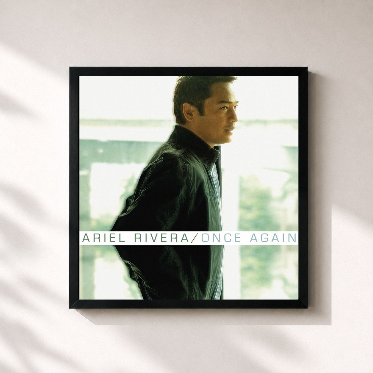 #noir Tableau carré de l'album Once Again de Ariel Rivera, cadre noir 32x32 cm