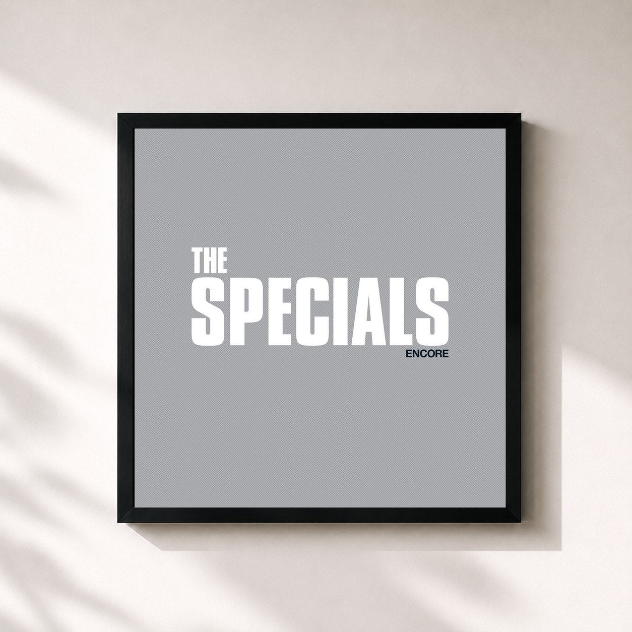#noir Tableau carré de l'album Encore (Deluxe) de The Specials, cadre noir 32x32 cm