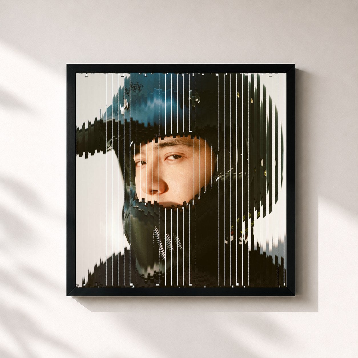 #noir Tableau carré de l'album Kirari Remixes (Asia Edition) de Fujii Kaze, cadre noir 32x32 cm