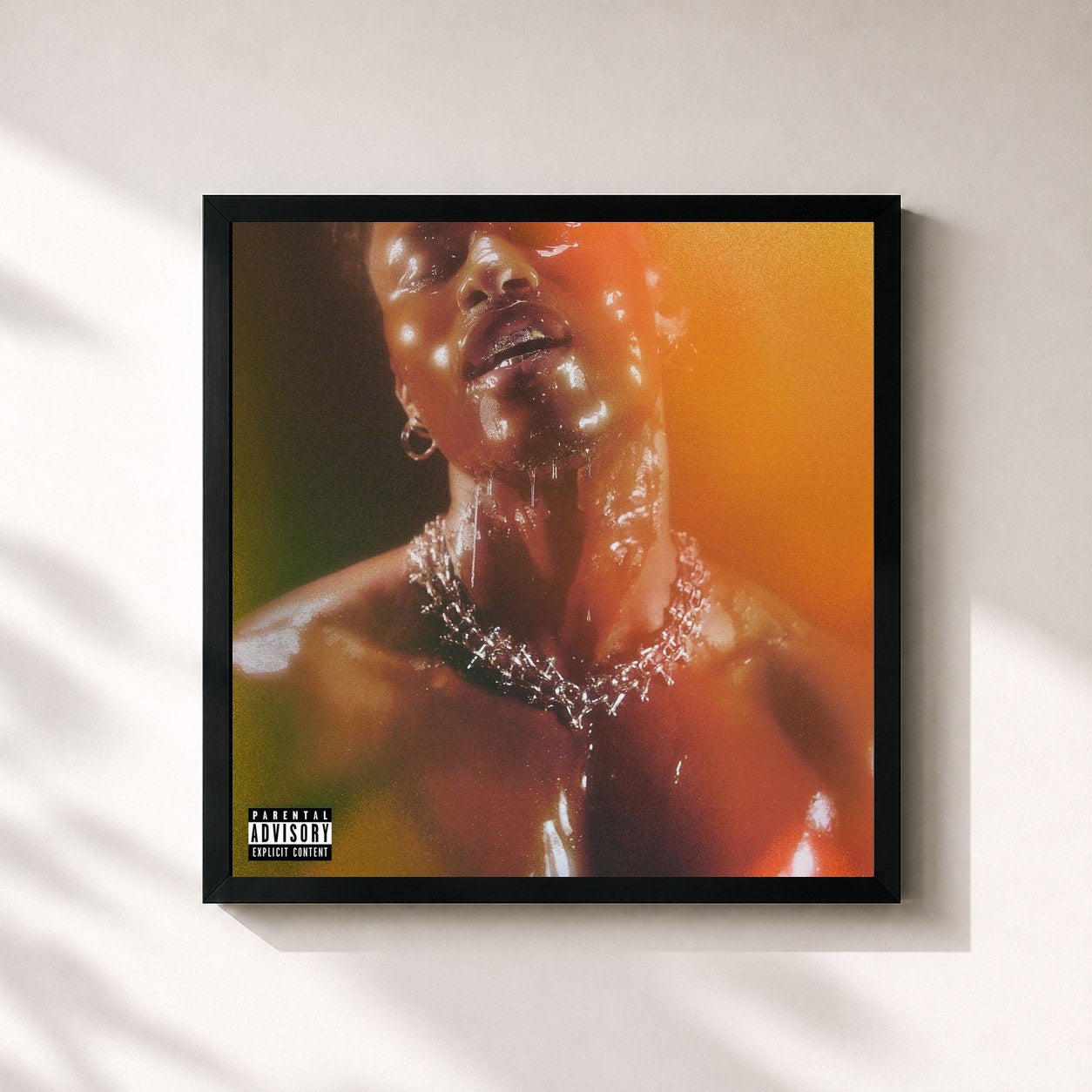 #noir Tableau carré de l'album Candydrip (Deluxe) de Lucky Daye, cadre noir 32x32 cm