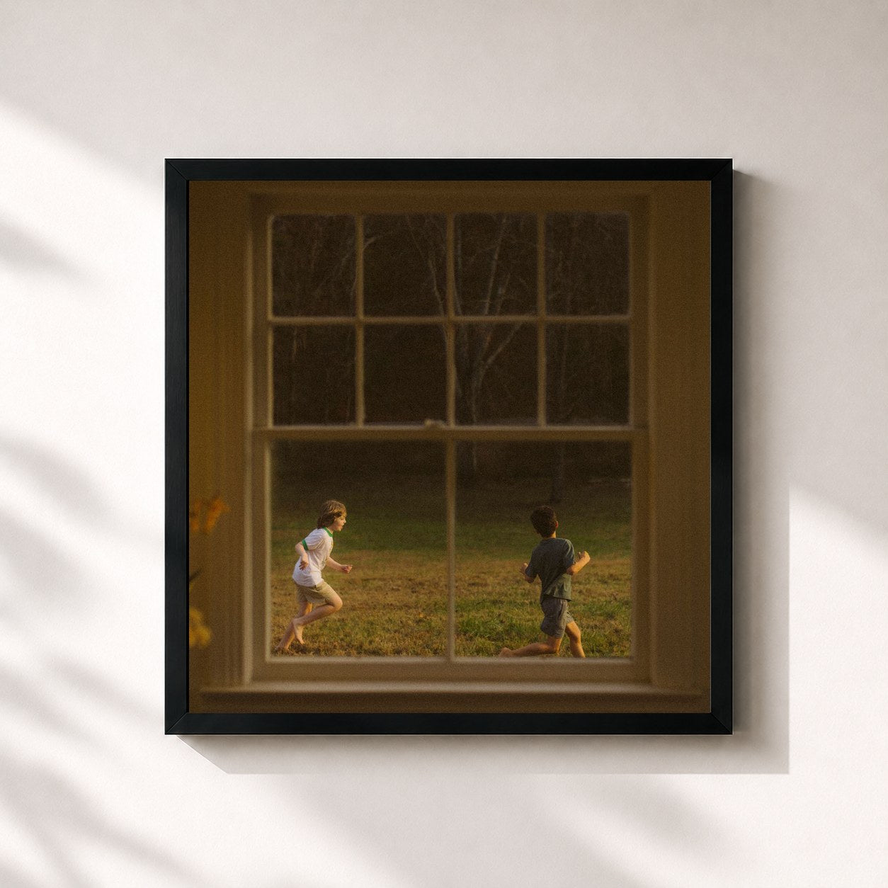 #noir Tableau carré de l'album The Great Divide de Noah Kahan, cadre noir 32x32 cm
