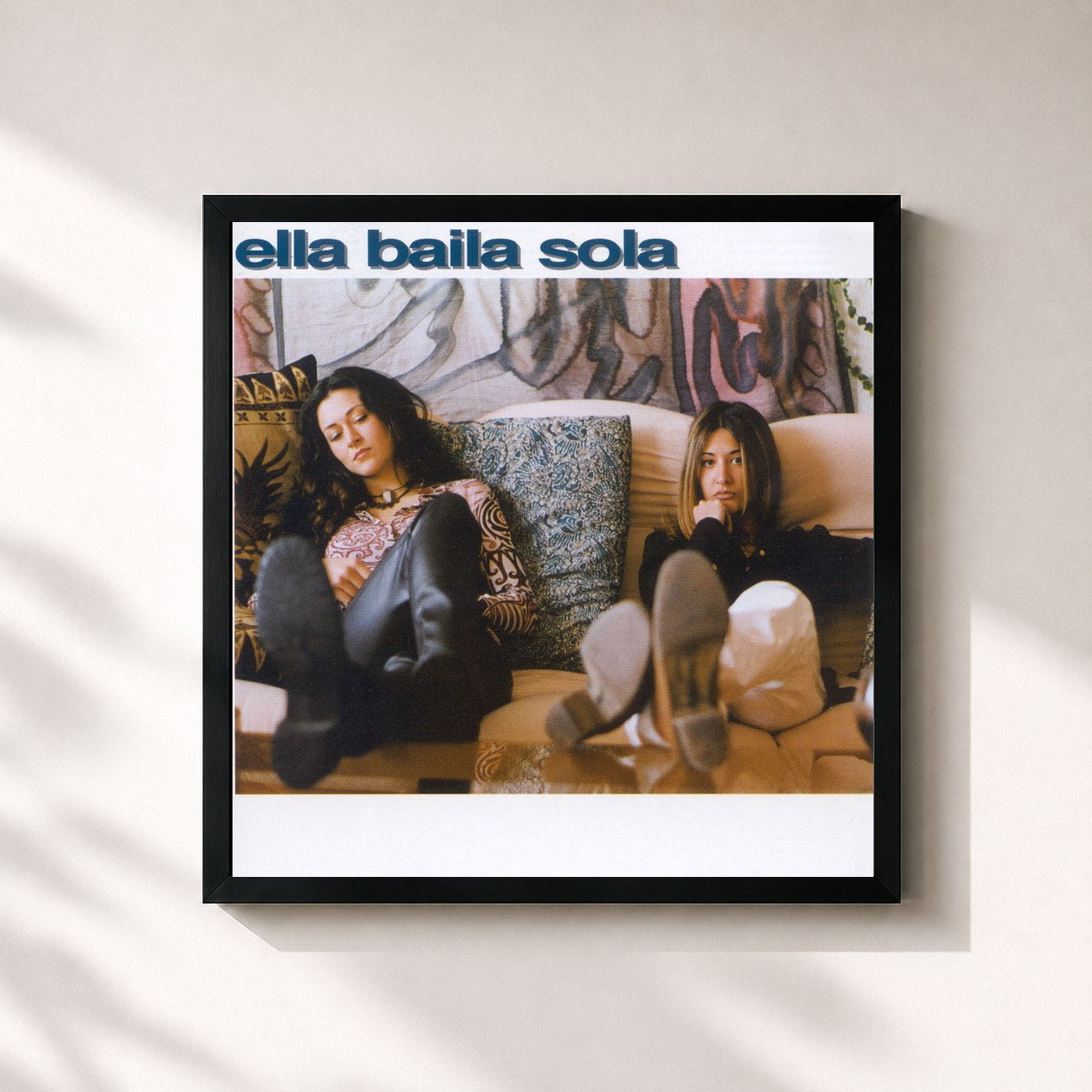#noir Tableau carré de l'album Ella Baila Sola de Ella baila sola, cadre noir 32x32 cm