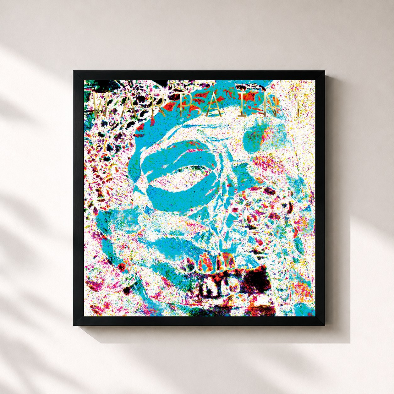 #noir Tableau carré de l'album The Fool (Andrew Weatherall Mixes) de Warpaint, cadre noir 32x32 cm