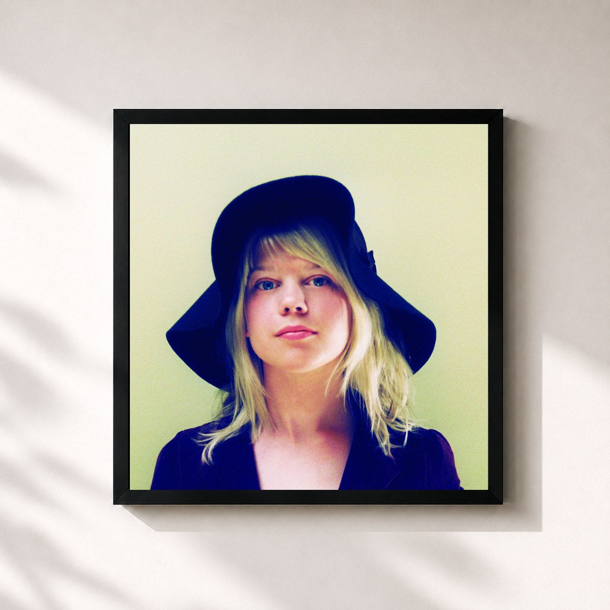#noir Tableau carré de l'album Oh, My Darling de Basia Bulat, cadre noir 32x32 cm