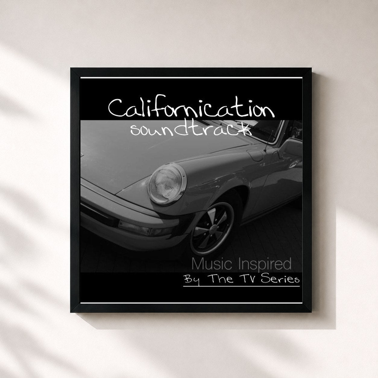 #noir Tableau carré de l'album Californication TV Series (Music Inspired by the TV Series) de Fandom, cadre noir 32x32 cm