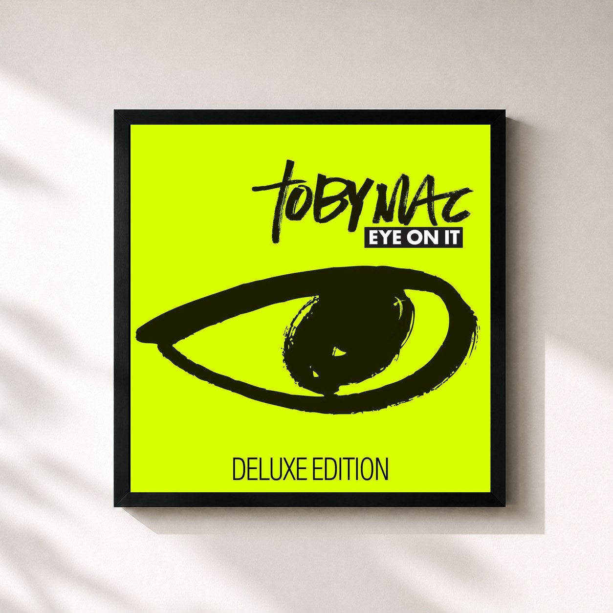 #noir Tableau carré de l'album Eye On It (Deluxe Edition) de tobyMac, cadre noir 32x32 cm