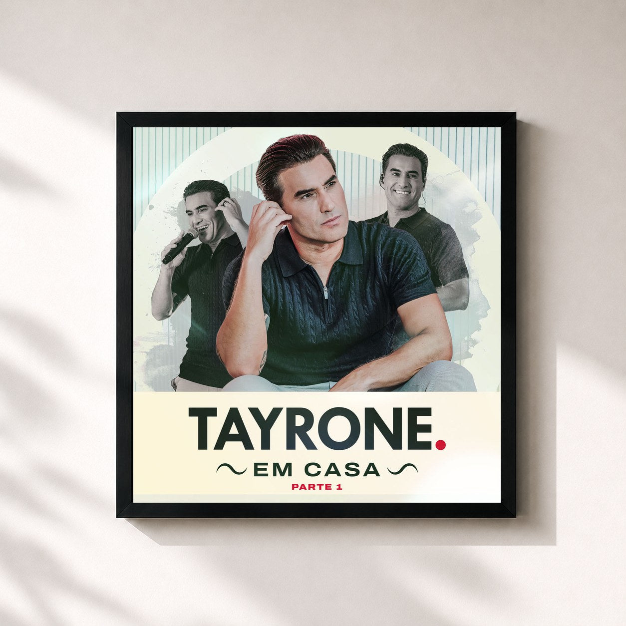 #noir Tableau carré de l'album Tayrone em Casa - Pt.1 de Tayrone, cadre noir 32x32 cm