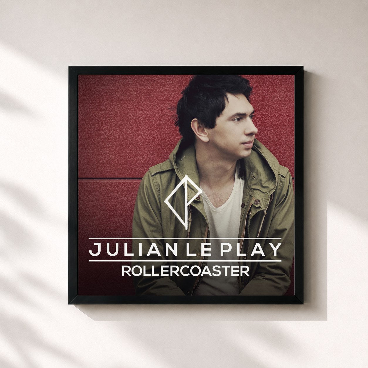 #noir Tableau carré de l'album Rollercoaster de Julian le Play, cadre noir 32x32 cm