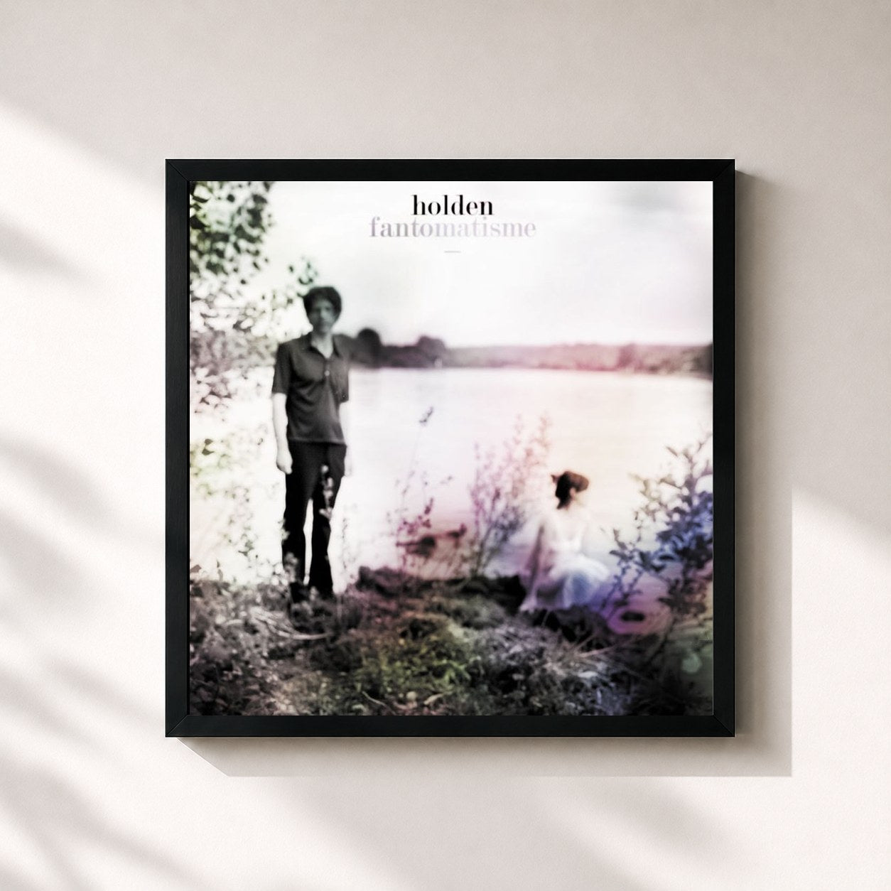 #noir Tableau carré de l'album Fantomatisme de Holden, cadre noir 32x32 cm