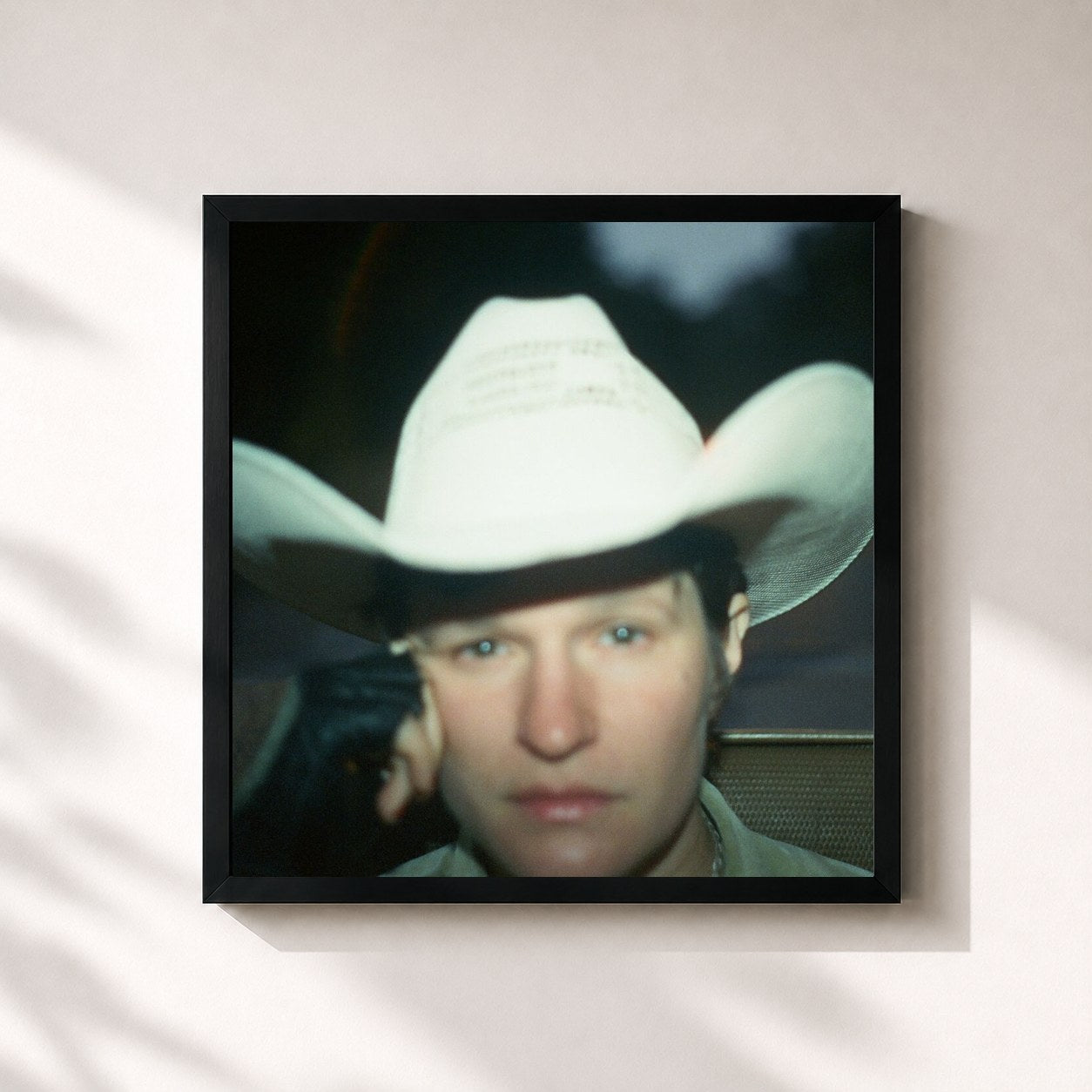 #noir Tableau carré de l'album Bright Future de Adrianne Lenker, cadre noir 32x32 cm