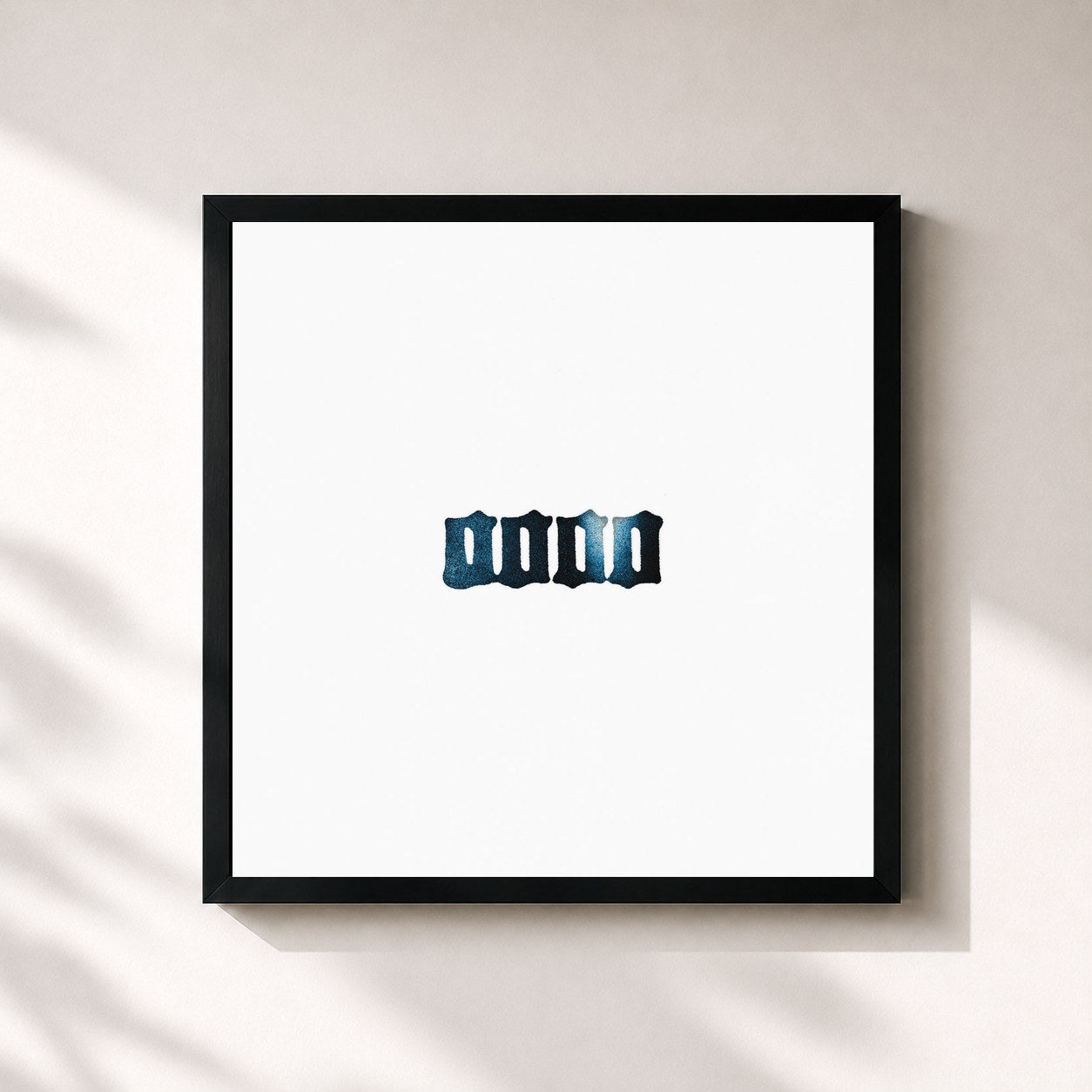 #noir Tableau carré de l'album CONCEPTO ZER0 de Dani, cadre noir 32x32 cm