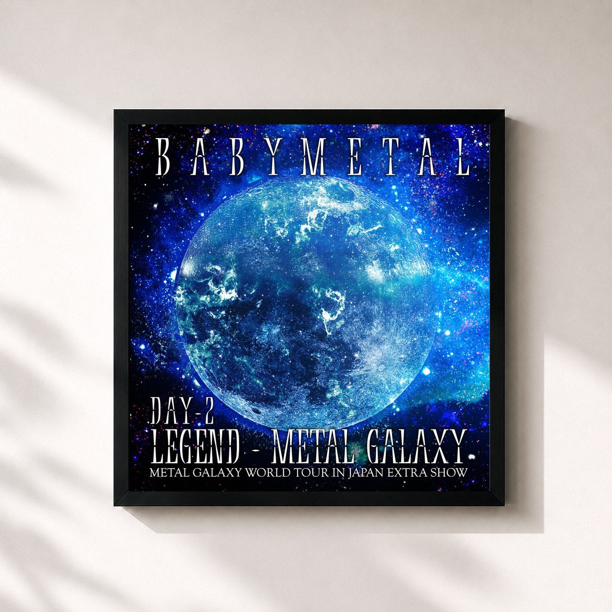 #noir Tableau carré de l'album LEGEND – METAL GALAXY [DAY 2] de BABYMETAL, cadre noir 32x32 cm