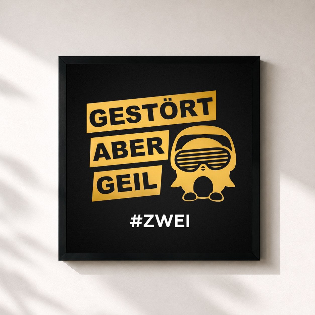 #noir Tableau carré de l'album #ZWEI de Gestört Aber GeiL, cadre noir 32x32 cm