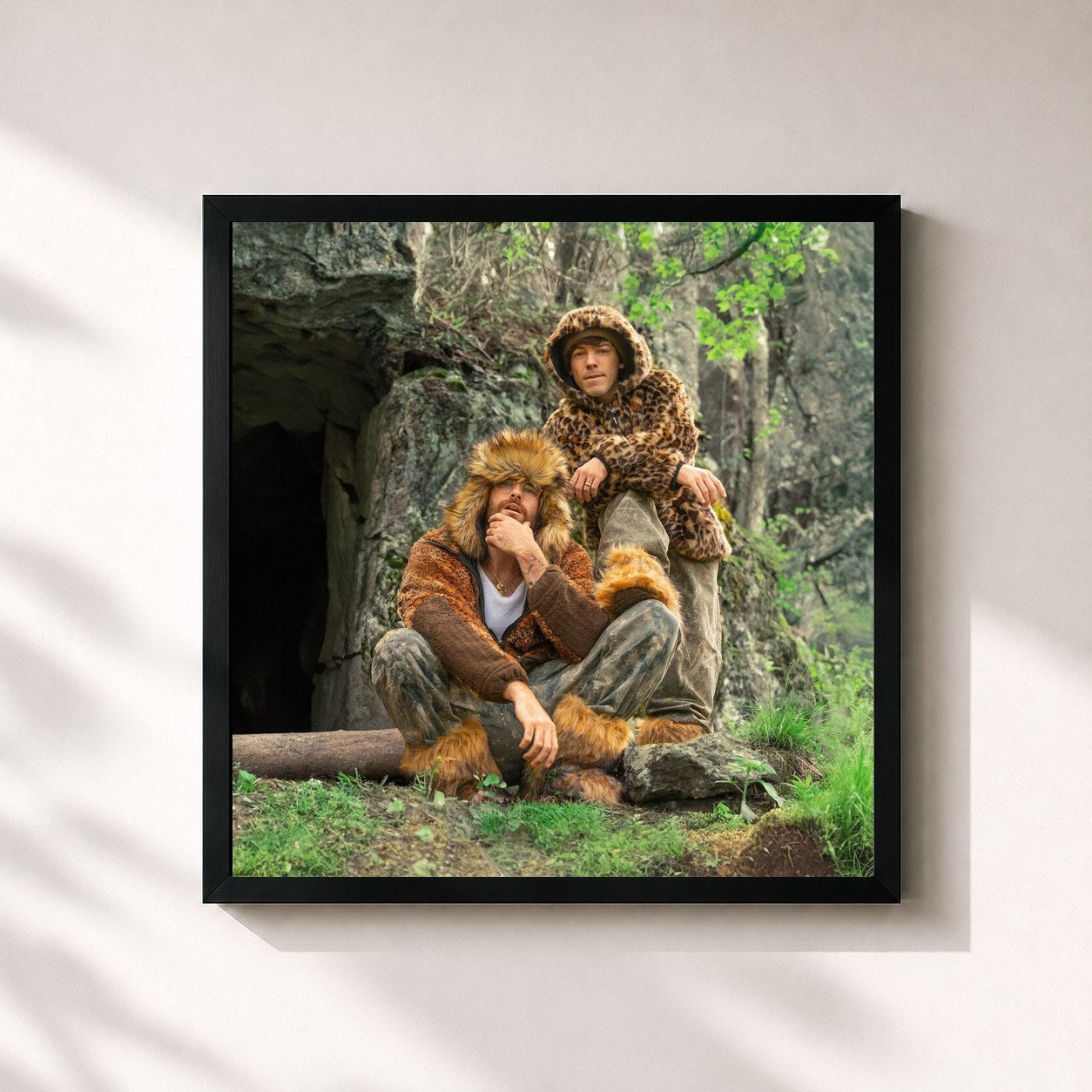 #noir Tableau carré de l'album ICONIC de Connor Price, cadre noir 32x32 cm