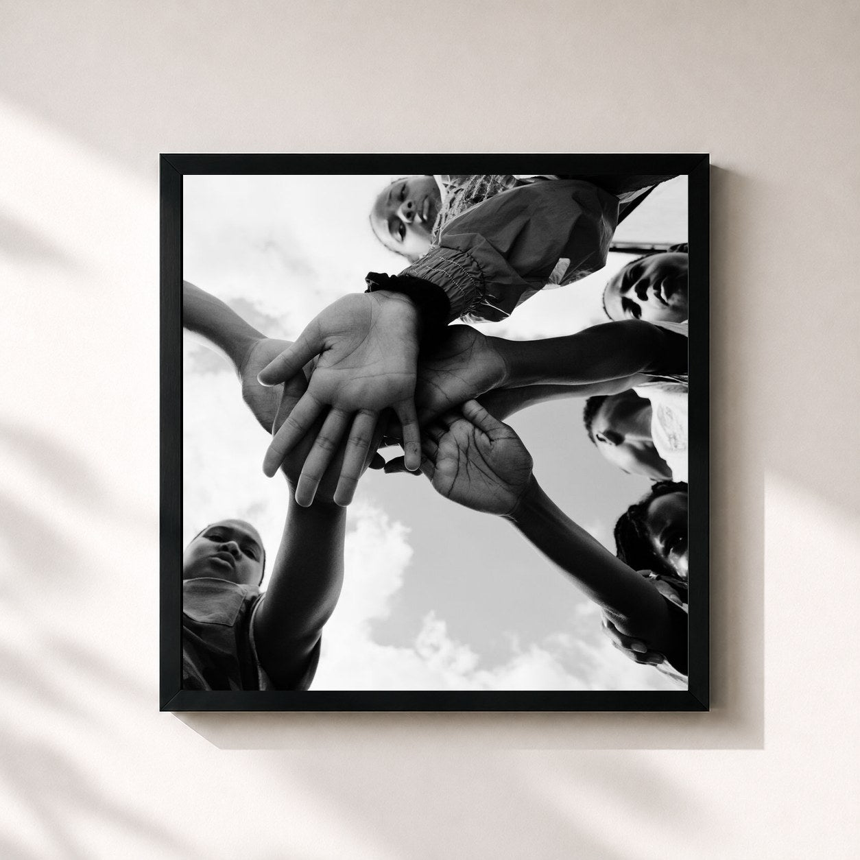 #noir Tableau carré de l'album Hoodies All Summer de Kano, cadre noir 32x32 cm