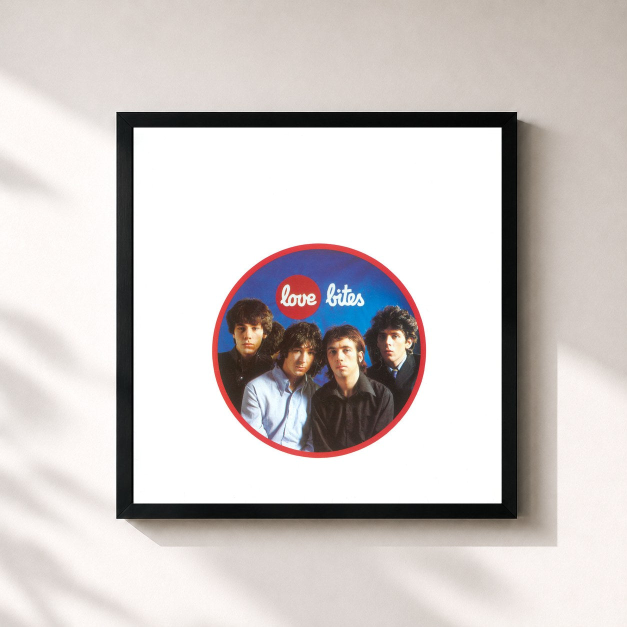 #noir Tableau carré de l'album Love Bites (Special Edition) de Buzzcocks, cadre noir 32x32 cm
