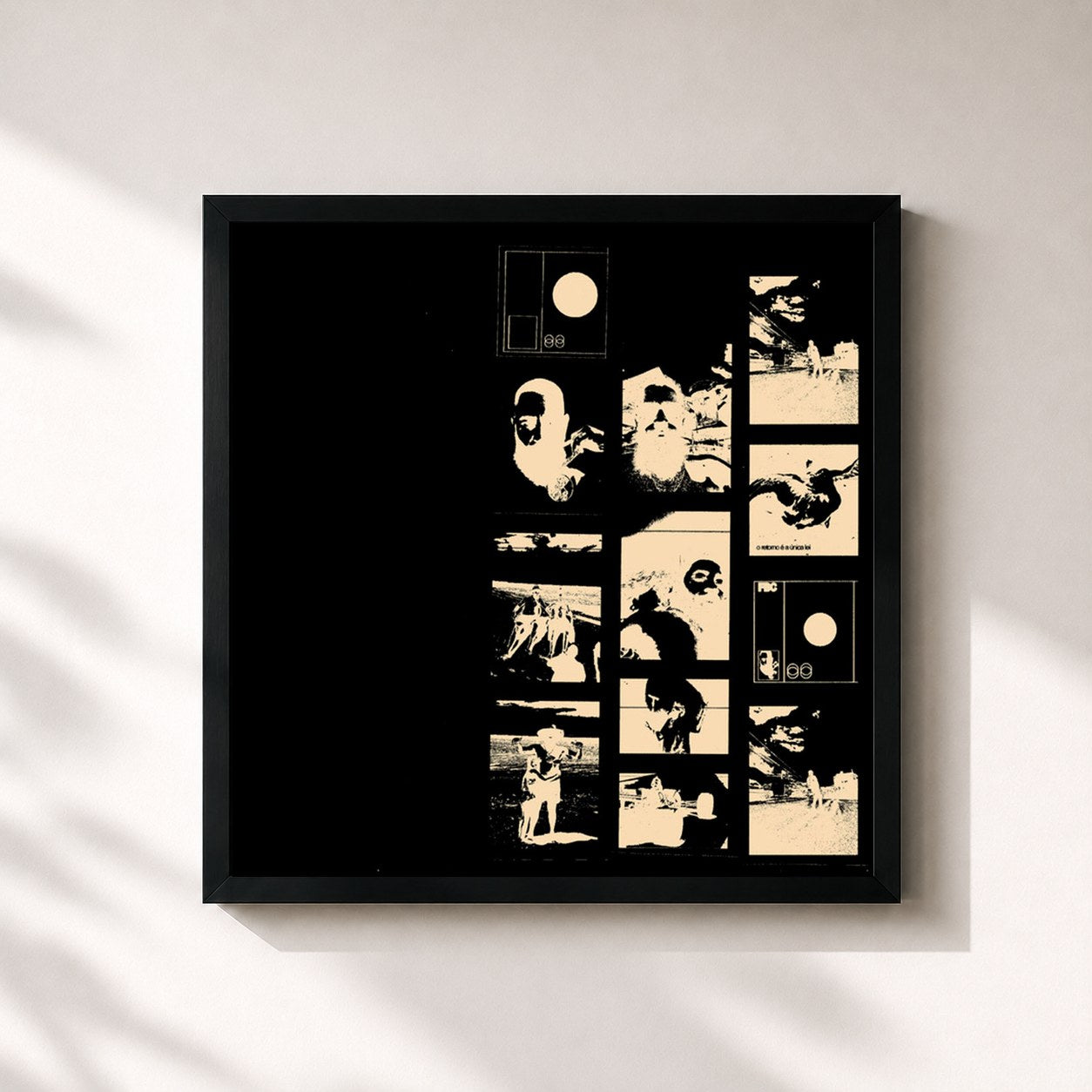 #noir Tableau carré de l'album Feito à Mão de FBC, cadre noir 32x32 cm