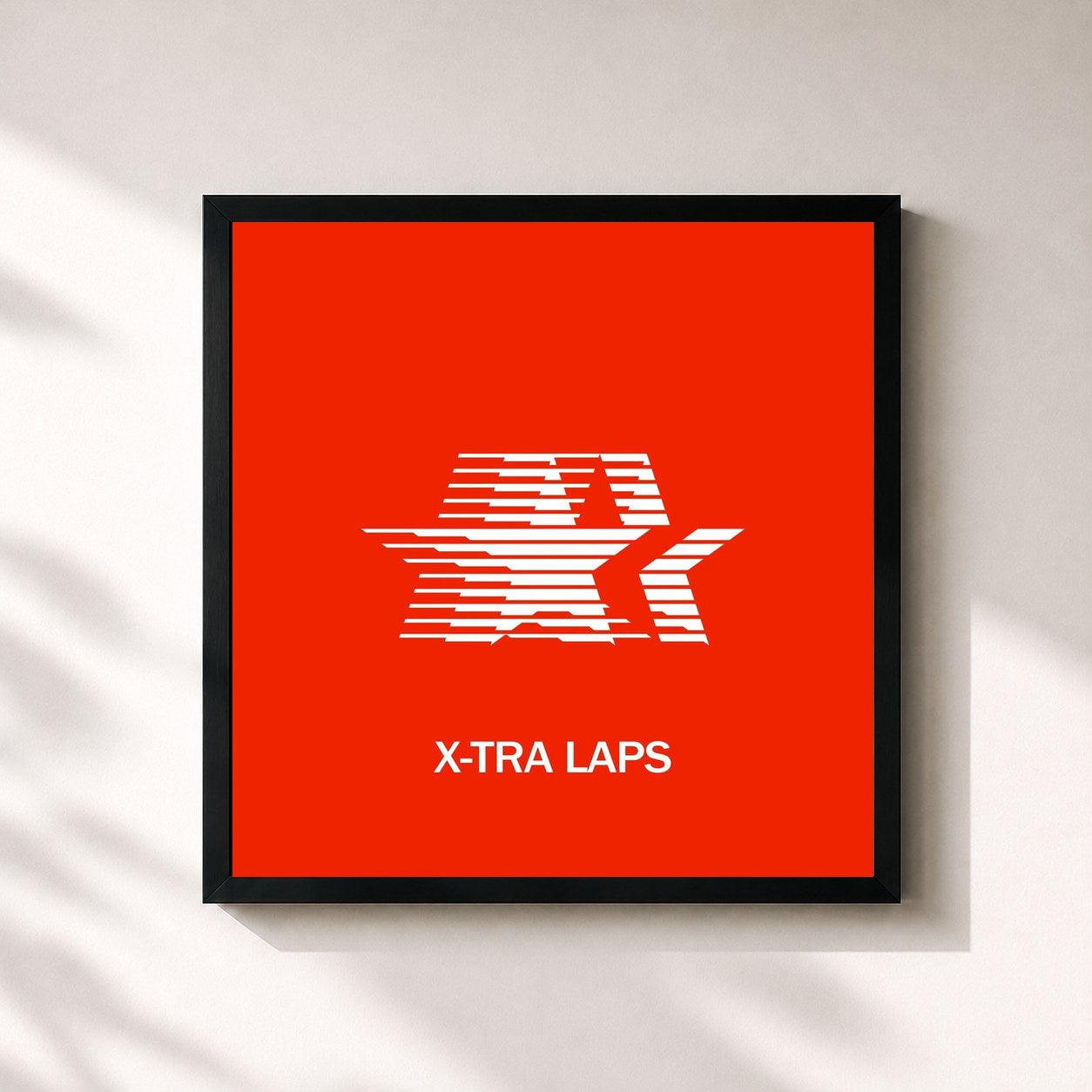 #noir Tableau carré de l'album X-Tra Laps de Nipsey Hussle, cadre noir 32x32 cm