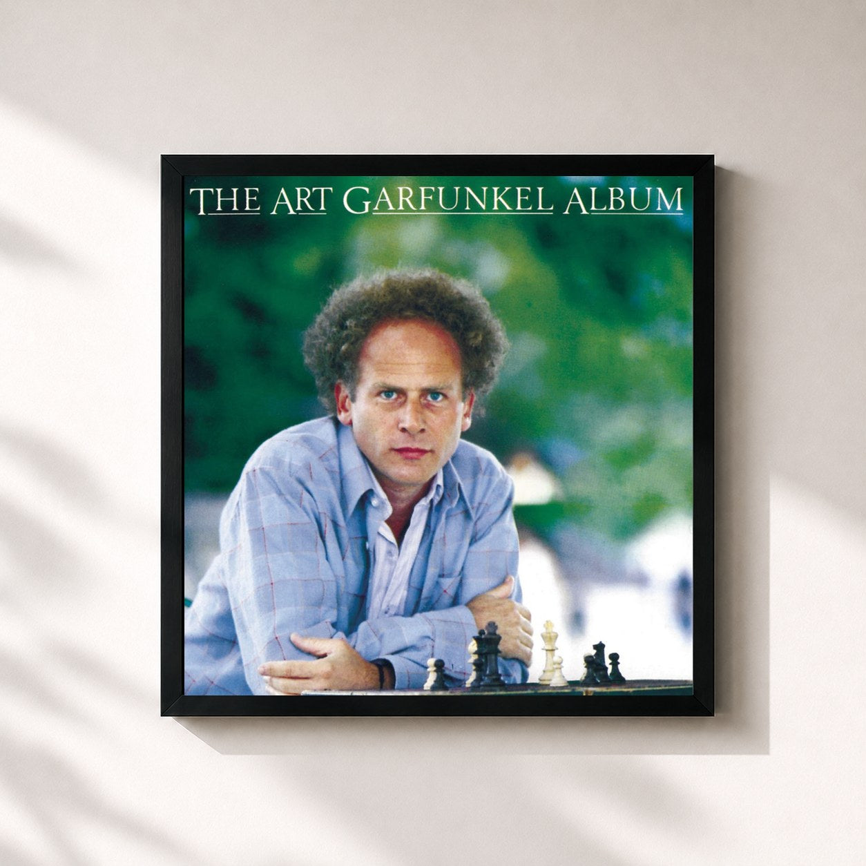 #noir Tableau carré de l'album The Art Garfunkel Album de Art Garfunkel, cadre noir 32x32 cm