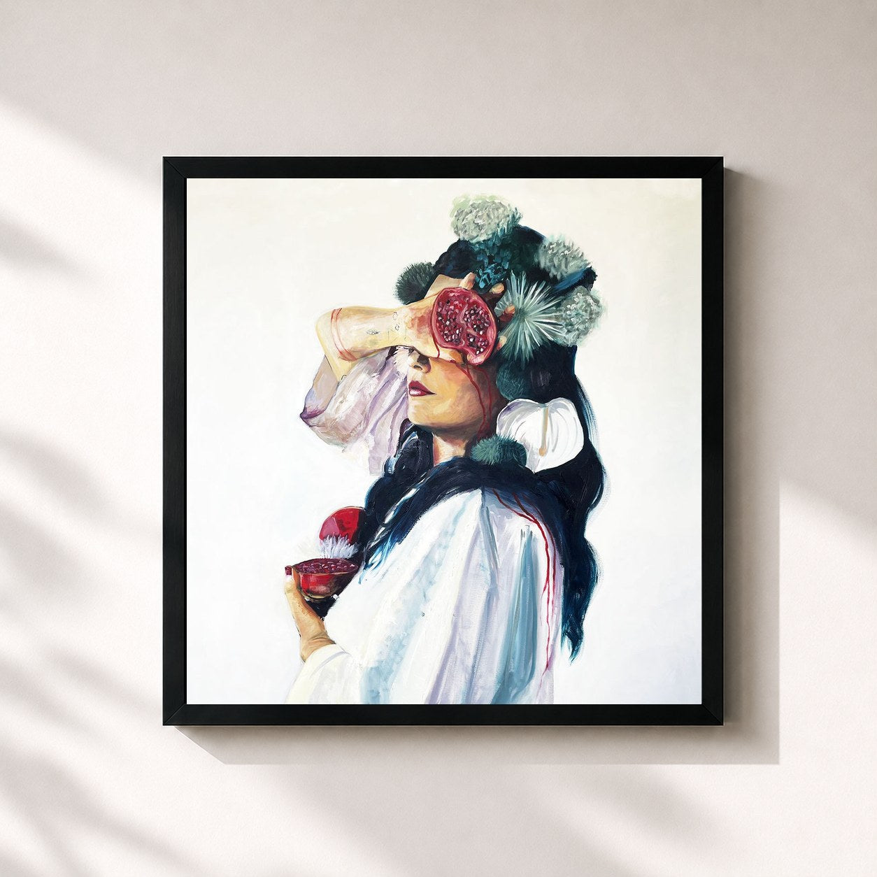 #noir Tableau carré de l'album Esgotada de Tiê, cadre noir 32x32 cm