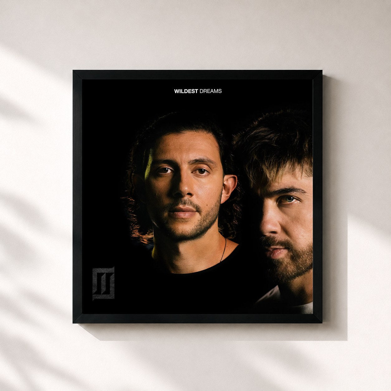#noir Tableau carré de l'album Wildest Dreams de Majid Jordan, cadre noir 32x32 cm