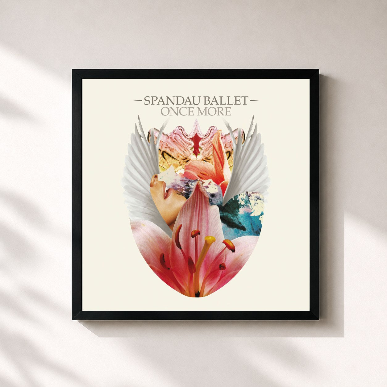 #noir Tableau carré de l'album Once More (Digital Album) de Spandau Ballet, cadre noir 32x32 cm